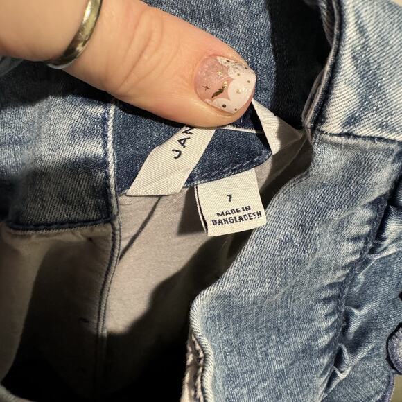 Janie Jack Denim Ruffled Jumpsuit Girls 7 - Picture 5 of 7